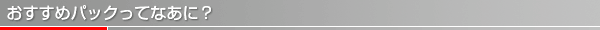 おすすめパックってなあに？