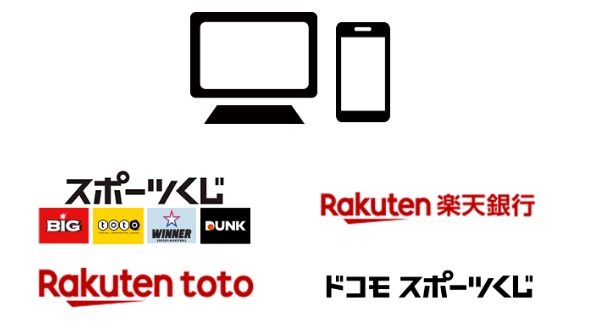 スポーツくじ、楽天銀行、Rakuten toto、ドコモ スポーツくじ