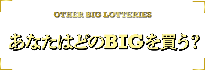 あなたはどのBIGを買う？