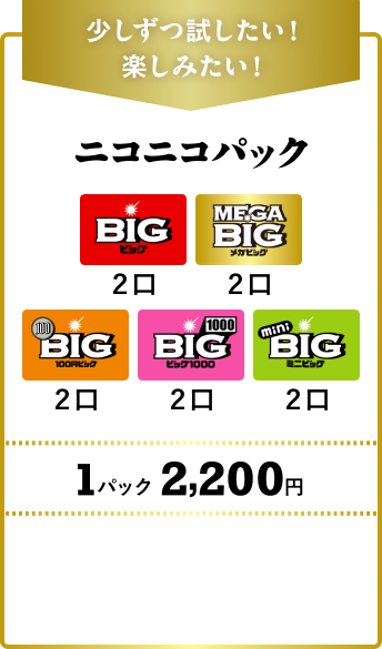 少しずつ試したい!楽しみたい! ニコニコパック