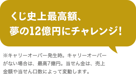 公式 Mega Big メガビッグ くじ史上最高額 1等最高12億円のチャンス 公式 Mega Big メガビッグ くじ史上最高額 1等最高12億円のチャンス