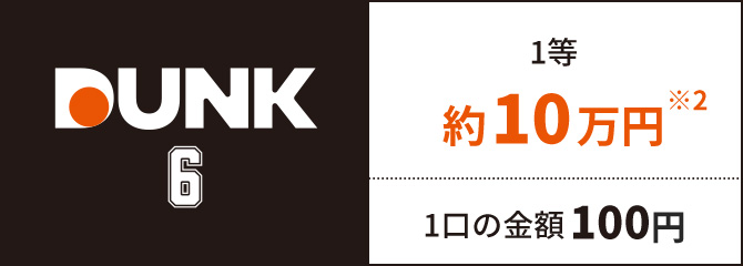 1等約10万円※2　1口の金額100円
