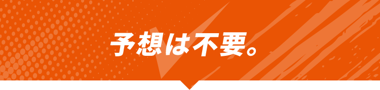 予想は不要。