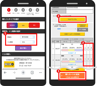 STEP2 くじ購入画面